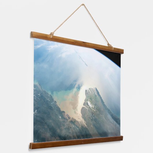 Das Irrawaddy River Delta in Birma (Myanmar). Wandteppich Mit Holzrahmen (Gewinkelt)