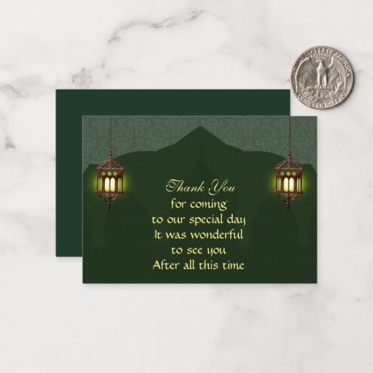 Das islamische Licht - Danke Karte (Vorderseite/Rückseite Beispiel)