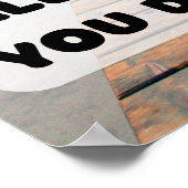 Das islamische Zitat-Poster Allah weiß, dass du es Poster (Ecke)