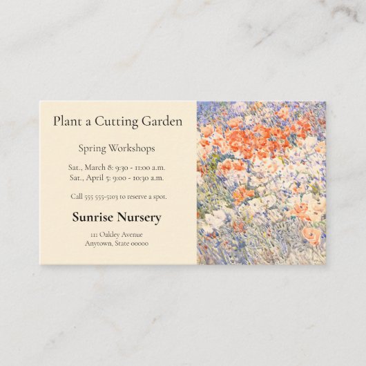 Das Island Garden Kinderzimmer Visitenkarte (Vorderseite)