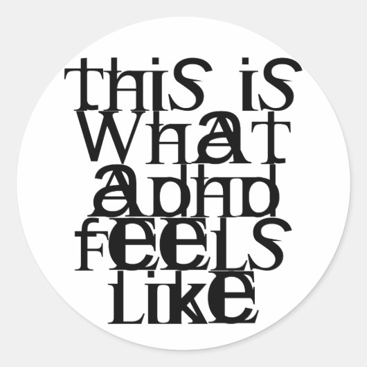 Das ist ADHD Runder Aufkleber (Vorderseite)