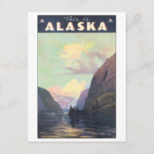 Das ist Alaska Vintage Travel Poster Postkarte