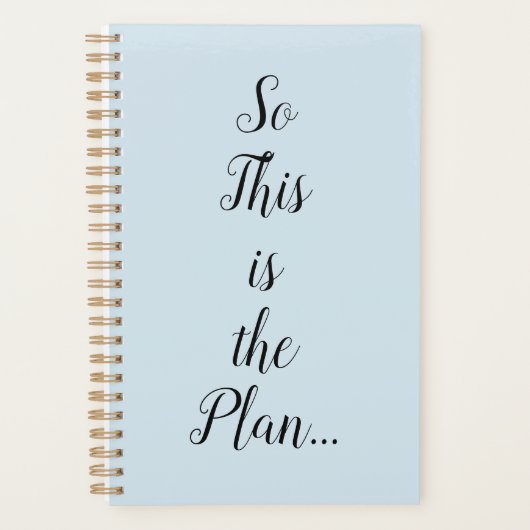 Das ist also der Plan Spiral Planner Planer (Vorderseite)