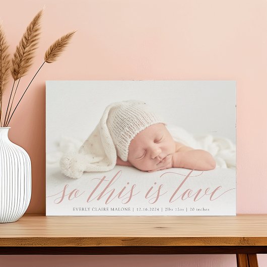 Das ist also die Geburtsankündigung von Liebe Foto Ankündigung