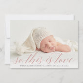 Das ist also die Geburtsankündigung von Liebe Foto Ankündigung (Vorderseite)