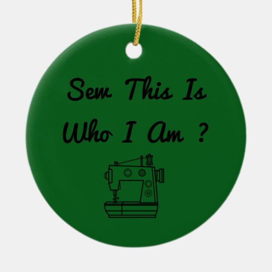 Das ist also, wer ich bin? keramik ornament (Vorne)