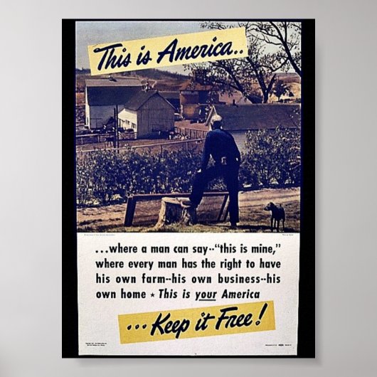 Das ist Amerika, das es kostenlos Behalte! Poster (Vorne)