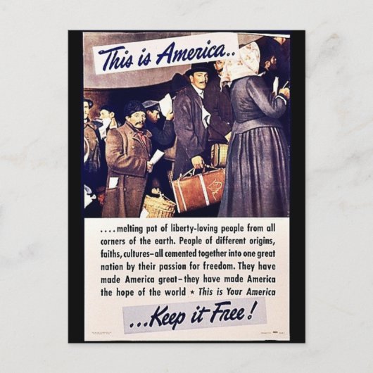 Das ist Amerika, das es kostenlos Behalte! Postkarte (Vorderseite)