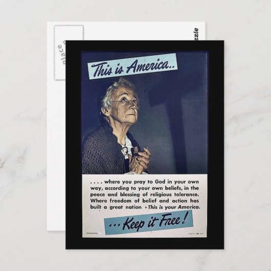 Das ist Amerika, das es kostenlos Behalte! Postkarte (Vorne/Hinten)