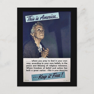 Das ist Amerika, das es kostenlos Behalte! Postkarte