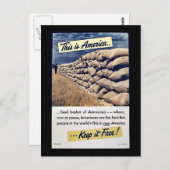 Das ist Amerika, das es kostenlos Behalte! Postkarte (Vorne/Hinten)