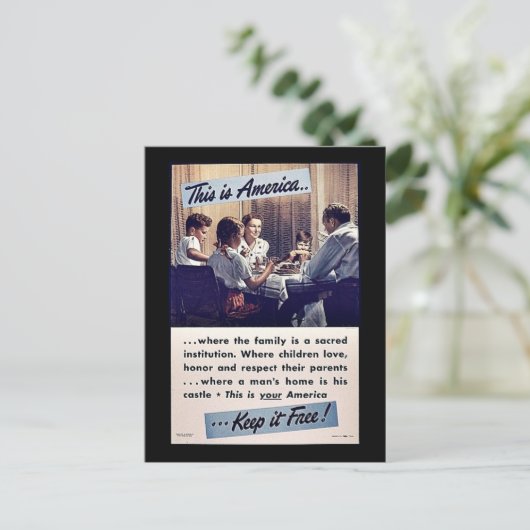 Das ist Amerika, das es kostenlos Behalte! Postkarte (Stehend Vorderseite)