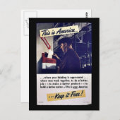 Das ist Amerika, das es kostenlos Behalte! Postkarte (Vorne/Hinten)