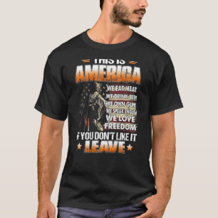 Das ist Amerika, das wir essen Fleisch, wir trinke T-Shirt