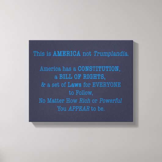 Das ist Amerika Leinwanddruck (Vorderseite)