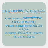 Das ist Amerika Quadratischer Aufkleber (Vorderseite)