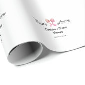 das ist amore Brautparty Pink Retro Bogen Boho Nam Geschenkpapier (Rolleneckpunkt)