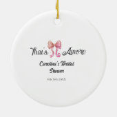 das ist amore Brautparty Pink Retro-Bogen Boho Nam Keramik Ornament (Hinten)