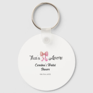 das ist amore Brautparty Pink Retro-Bogen Boho Nam Schlüsselanhänger