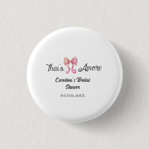 das ist amore Brautparty rosa retro Bogen Boho Nam Button
