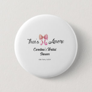 das ist amore Brautparty rosa retro Bogen Boho Nam Button