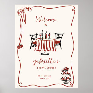 Das ist Amore Brautparty Willkommensschaumplatine Poster