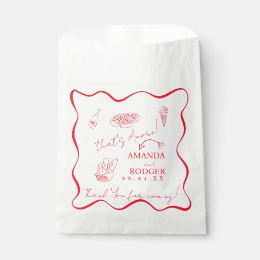 Das ist Amore Italian Doodles Hochzeit  Geschenktütchen (Vorderseite)