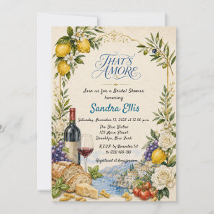 Das ist Amore Italienische Brautparty Einladung