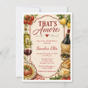 Das ist Amore Italienische Brautparty Einladung