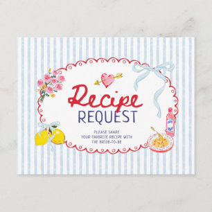 Das ist amore italienische Brautparty REZEPTANFRAG Begleitkarte