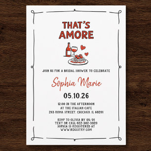 Das ist Amore Italienische Brautparty Whimsical Ro Einladung