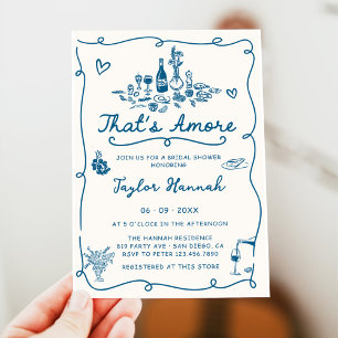 Das ist amore italienische gezeichnete Hochzeitsdu Einladung