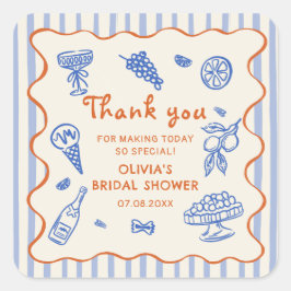 Das ist Amore Italienische handgezeichnete Bridal Quadratischer Aufkleber