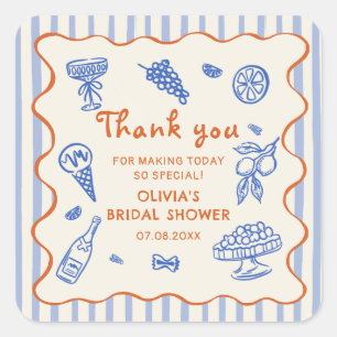 Das ist Amore Italienische handgezeichnete Bridal Quadratischer Aufkleber