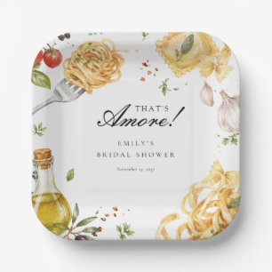 Das ist Amore Italienische Hochzeits-Party Pappteller