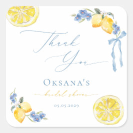 Das ist Amore Italienische Hochzeitsdusche Danke-G Quadratischer Aufkleber