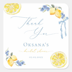 Das ist Amore Italienische Hochzeitsdusche Danke-G Quadratischer Aufkleber