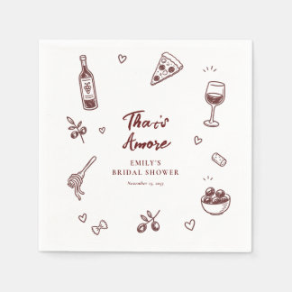 Das ist Amore Italienische Hochzeitsduscheinladung Serviette