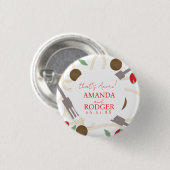 Das ist Amore Italienische Pasta Hochzeit Button (Vorne & Hinten)