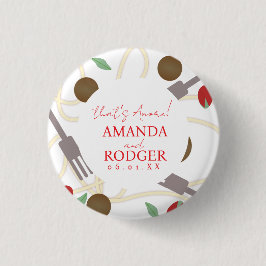 Das ist Amore Italienische Pasta Hochzeit Button