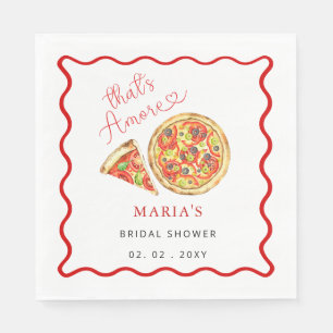Das ist Amore Italienische Pizza Brautparty Willko Serviette