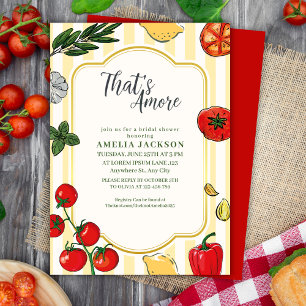 Das ist amore Italienische Pizza und Pasta Brautpa Einladung