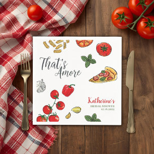Das ist Amore Italienische Pizza und Pasta Brautpa Serviette