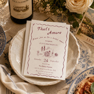Das ist amore italienische Pizza und Wein-Junggese Einladung