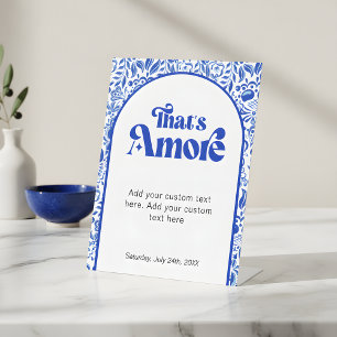 Das ist Amore Italienische Retro-Typografie Tischd Sockelschild
