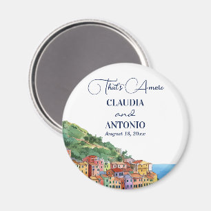 Das ist Amore Italienische Riviera Hochzeitsgunst Magnet