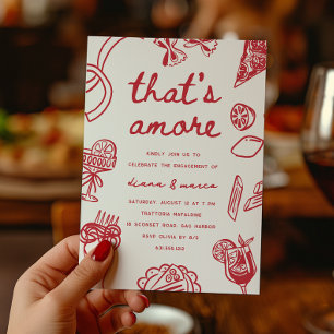 "Das ist Amore" Italienische Verlobungsparty Einladung