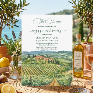 Das ist Amore Italienische Weinberg-Hochzeitsfeier Einladung