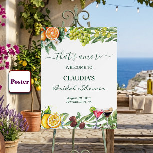 Das ist Amore Italienische Zitrus-Hochzeitsdusche  Poster