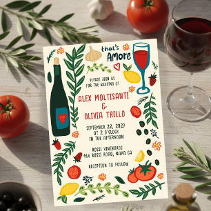 Das ist Amore Italienisches Essen BENUTZERDEFINIER Einladung